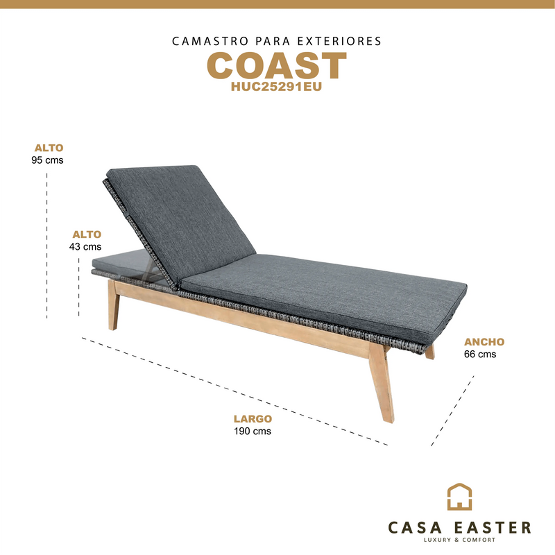 Cargue la imagen en el visor de la galería, Camastro para interior o exterior COAS SUN-HUC25291EU