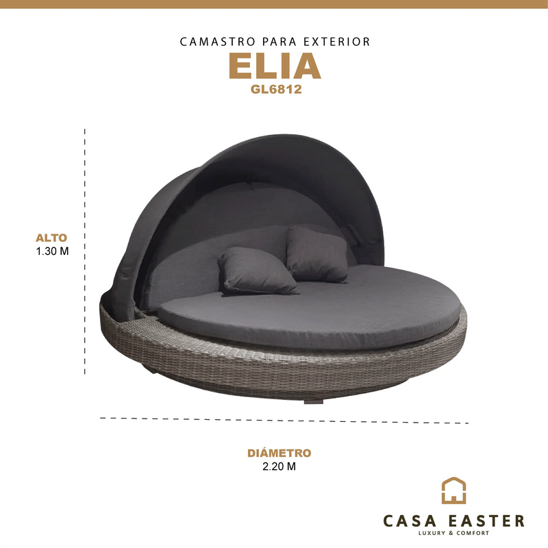 Cargue la imagen en el visor de la galería, Camastro para interior o exterior de lujo Redondo ELIA -GL6812 CasaEaster