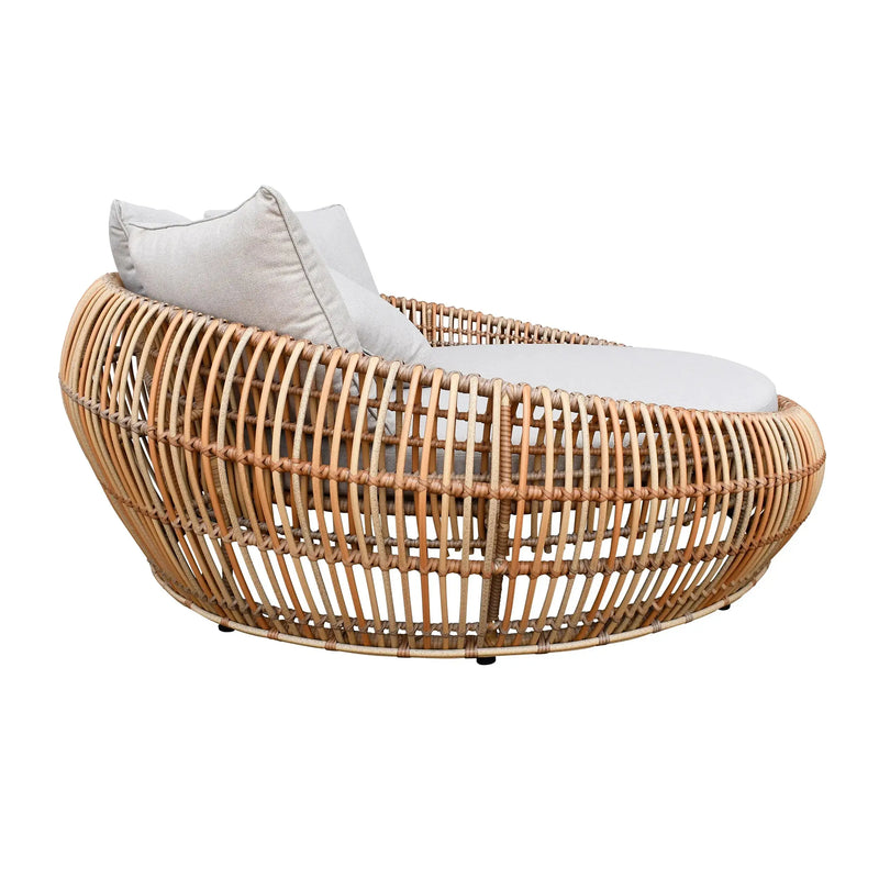 Cargue la imagen en el visor de la galería, Camastro para interior o exterior de rattan Color Blanco NIAH DAYBED-HUC39882