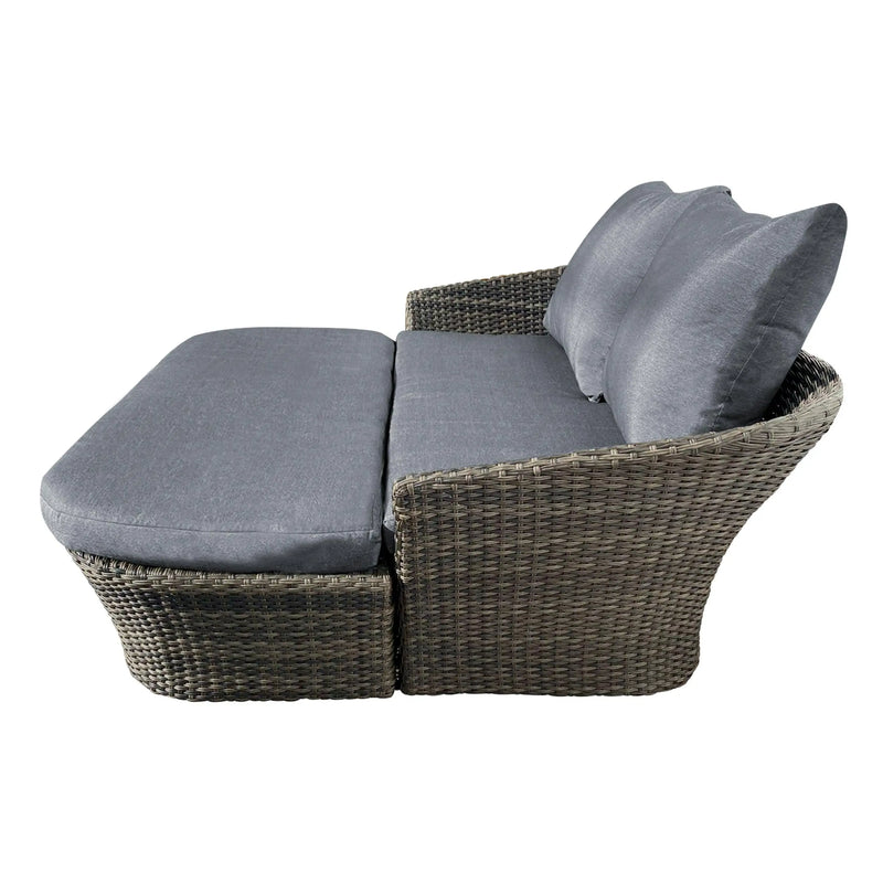 Cargue la imagen en el visor de la galería, Camastro para interior o exterior de rattan Color Carbon DAYBED-HU39747
