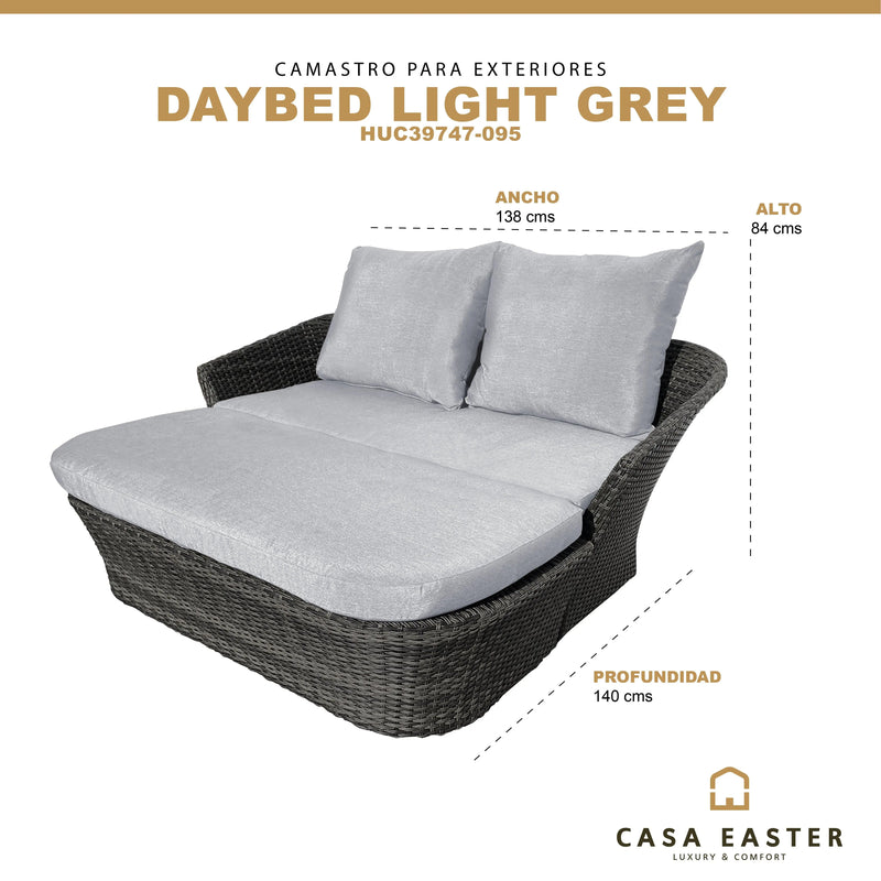 Cargue la imagen en el visor de la galería, Camastro para interior o exterior de rattan Color gris DAYBED -HUC39747-095