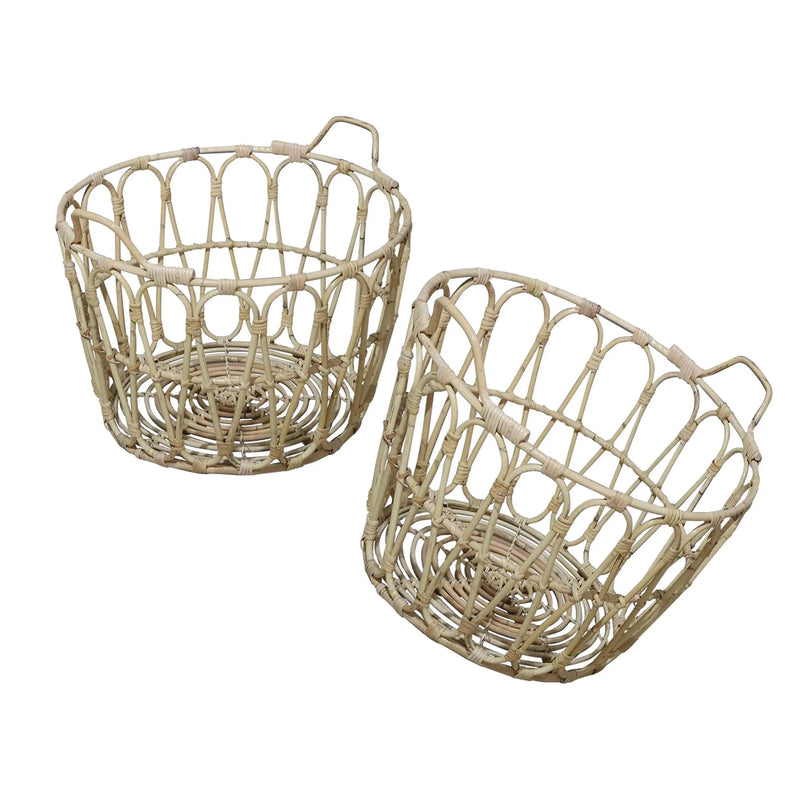 Cargue la imagen en el visor de la galería, Cestos Juego de 2 pz Color Natural LYNGBY-32812