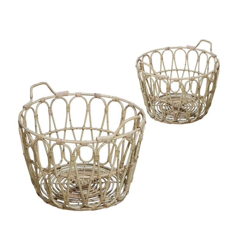 Cargue la imagen en el visor de la galería, Cestos Juego de 2 pz Color Natural LYNGBY-32812