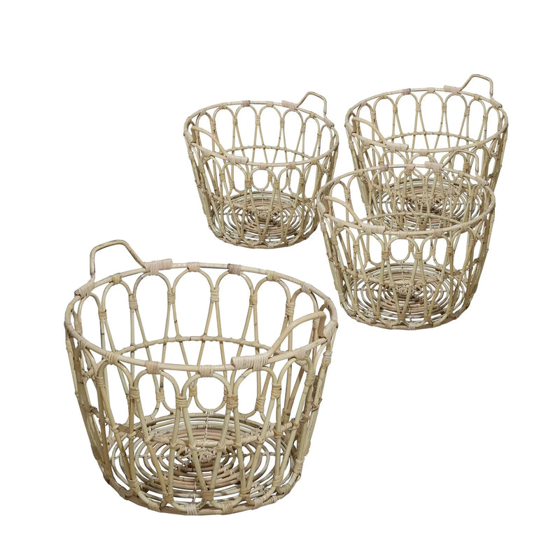 Cargue la imagen en el visor de la galería, Cestos Juego de 2 pz Color Natural LYNGBY-32812