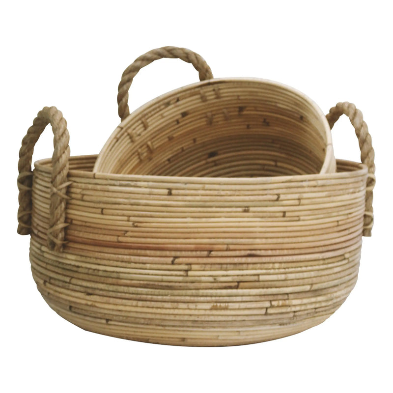 Cargue la imagen en el visor de la galería, Cestos Juego de 3pz Color Natural KEKE BASQUET -32798