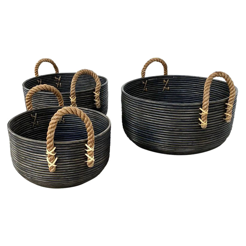 Cargue la imagen en el visor de la galería, Cestos Juego de 3pz Color Verde KEKE BASQUET -33156