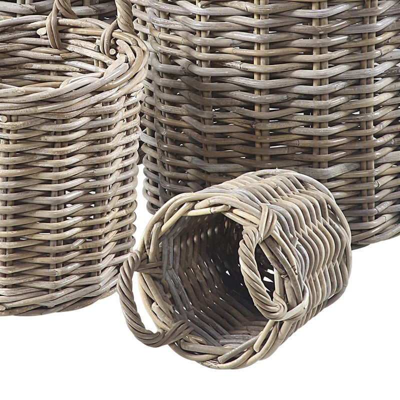 Cargue la imagen en el visor de la galería, Cestos Maceteros Juego de 4pz Color Gris ATHENA-31231