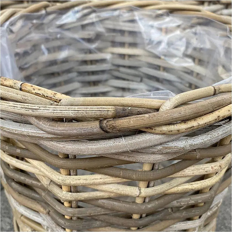 Cargue la imagen en el visor de la galería, Cestos Maceteros Redondo Baskets Juego de 4 Pz Color Natural Gris NORDIC -31724CBCB