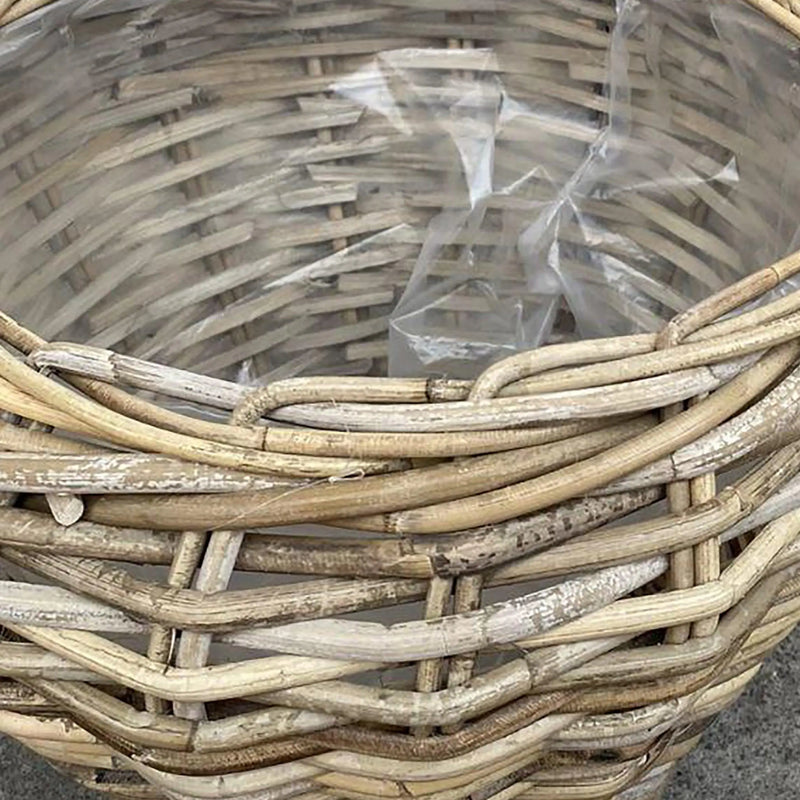 Cargue la imagen en el visor de la galería, Cestos Maceteros Redondo Juego de 2pz Color Natural Gris KAO LAK -33211