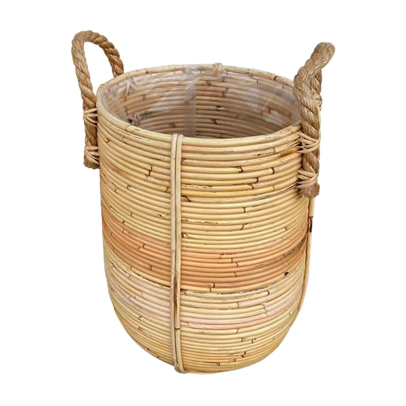 Cargue la imagen en el visor de la galería, Cestos Maceteros Redondo Juego de 3pz Color Natural KIKA-31978CB CasaEaster