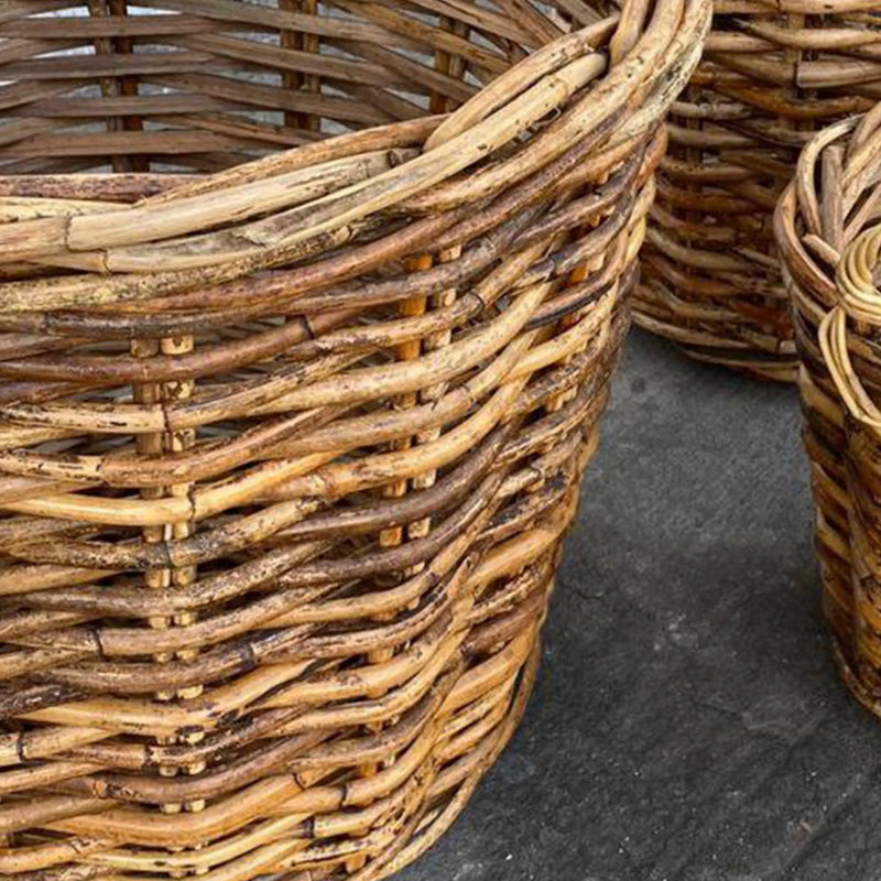 Cargue la imagen en el visor de la galería, Cestos Redondos Juego de 3pz Color Natural VENICE-33182