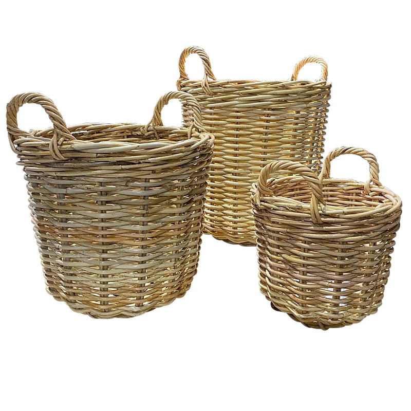 Cargue la imagen en el visor de la galería, Cestos de Lavanderia Redondo Basket Juego de 3pz SILOAM -33178