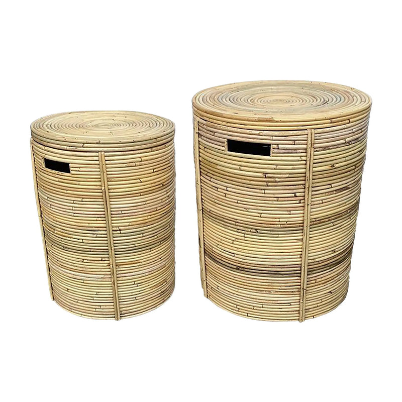 Cargue la imagen en el visor de la galería, Cestos de Lavanderia Redondo Juego de 2pz CATRINA LAUNDRY -32925