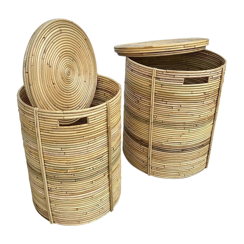 Cargue la imagen en el visor de la galería, Cestos de Lavanderia Redondo Juego de 2pz CATRINA LAUNDRY -32925