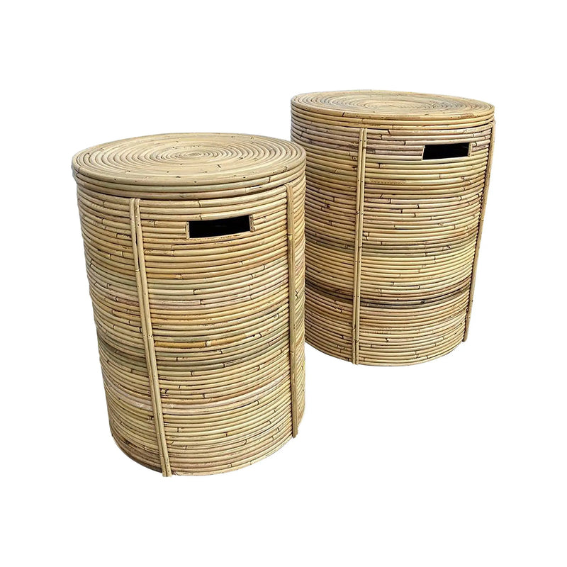 Cargue la imagen en el visor de la galería, Cestos de Lavanderia Redondo Juego de 2pz CATRINA LAUNDRY -32925 CasaEaster