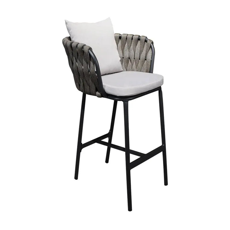 Cargue la imagen en el visor de la galería, Silla Alta de Lazo para Exterior e Interior Color Carbon/Chocolate DUBAI- 65-47