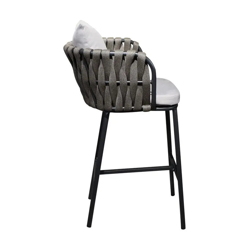 Cargue la imagen en el visor de la galería, Silla Alta de Lazo para Exterior e Interior Color Carbon/Chocolate DUBAI- 65-47