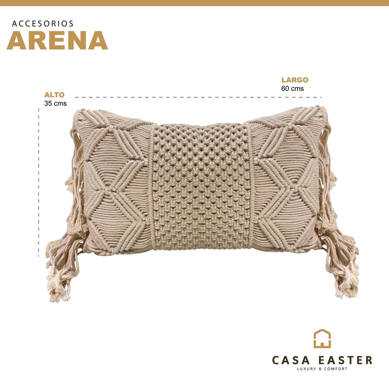 Cargue la imagen en el visor de la galería, Cojín Entretejido Color Natural ARENA-CJ002