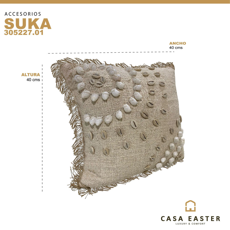 Cargue la imagen en el visor de la galería, Cojín Entretejido Natural SUKA-305227