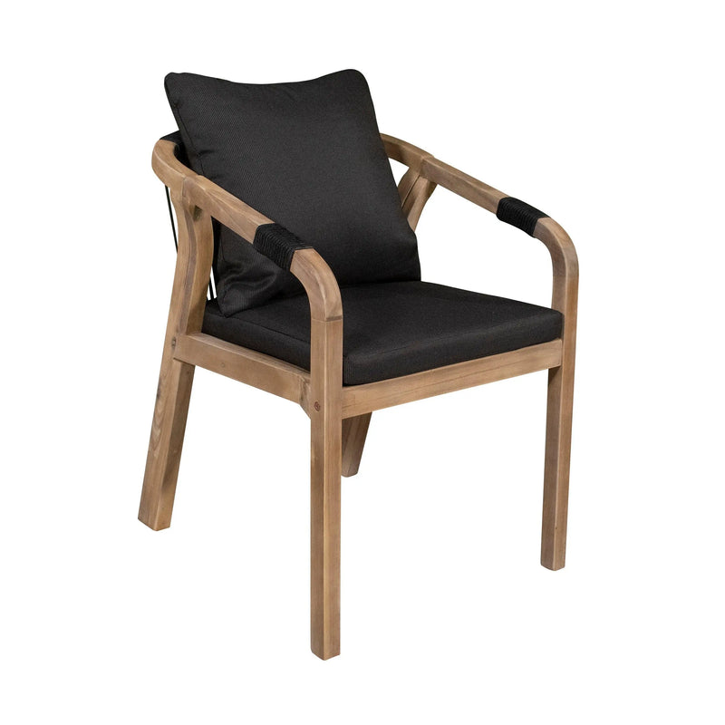 Cargue la imagen en el visor de la galería, Comedor para Exterior o Jardin Rectangular 2.3 M Rimini + 8 Silla Dehaan C/Cojín Negro