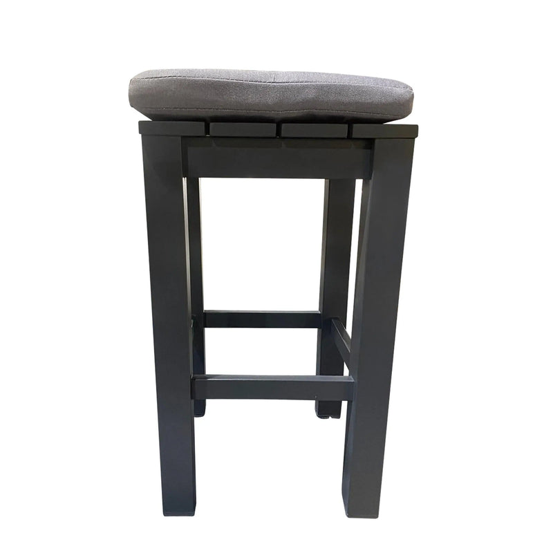 Cargue la imagen en el visor de la galería, Banco Alto para Jardin y Exterior de Aluminio para bar Gris c/Cojín WATERFALL-74639