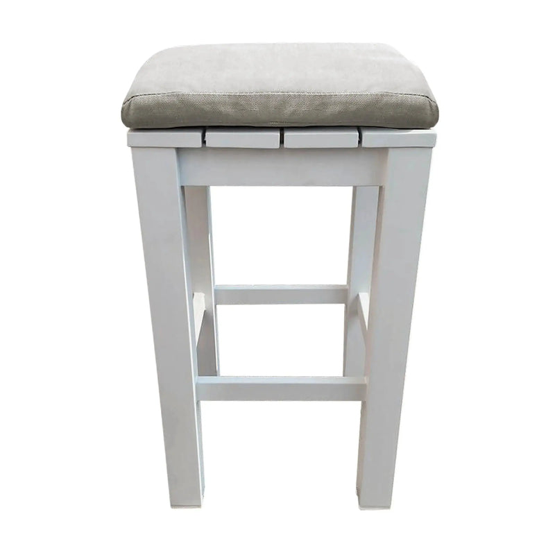 Cargue la imagen en el visor de la galería, Banco Alto para Jardin y Exterior de Aluminio para bar blanco c/Cojín WATERFALL -74758 CasaEaster