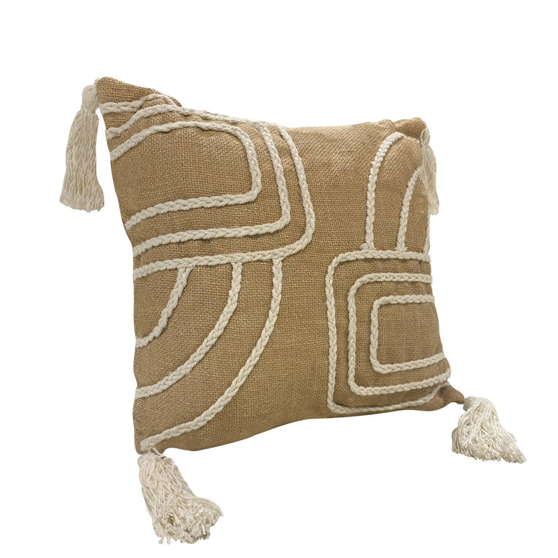 Cargue la imagen en el visor de la galería, Cojín minimalista Mod Cuadros Natural NINA-CJ003