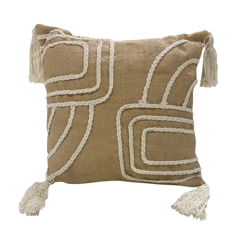 Cargue la imagen en el visor de la galería, Cojín minimalista Mod Cuadros Natural NINA-CJ003