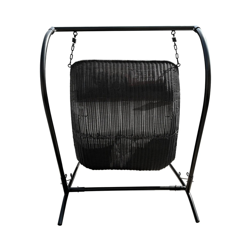 Cargue la imagen en el visor de la galería, Columpio Doble color Negro de Ratan - Y9048 CasaEaster