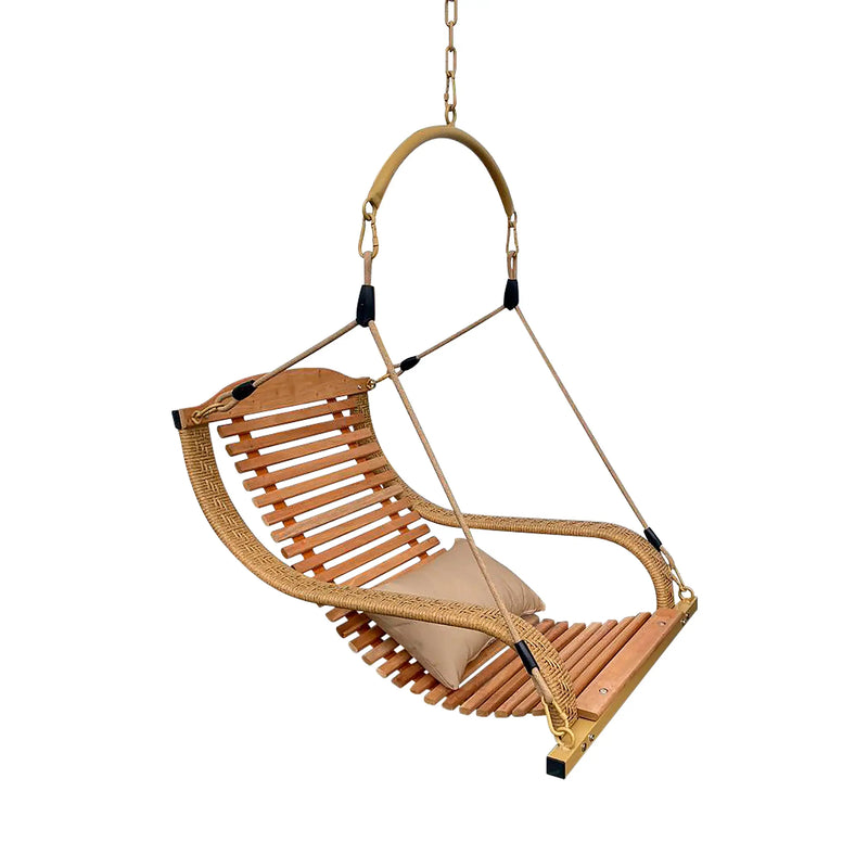 Cargue la imagen en el visor de la galería, Columpio de Madera para interior o exterior HANGING-Y9221 CasaEaster