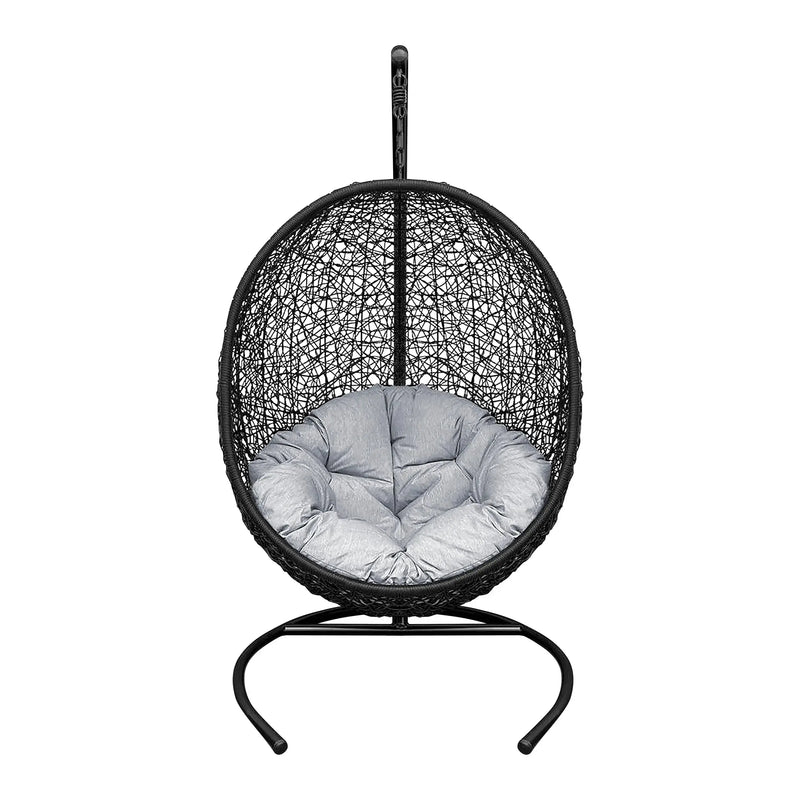 Cargue la imagen en el visor de la galería, Columpio de Rattan para interior o exterior Color Negro HANGING-Y9068