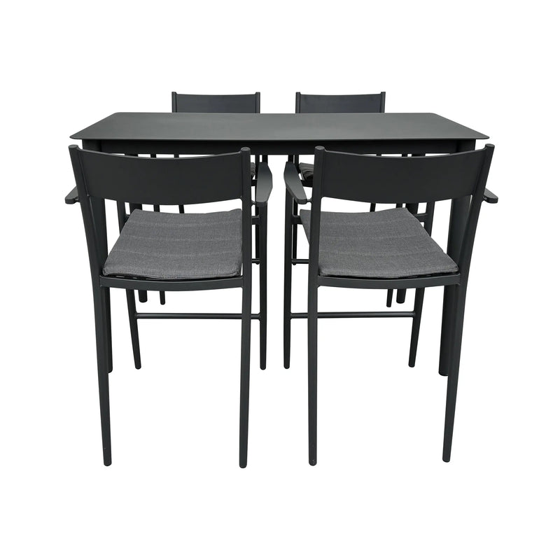 Cargue la imagen en el visor de la galería, Comedor Alto Color Negro Shakira con 4 sillas shakira CasaEaster