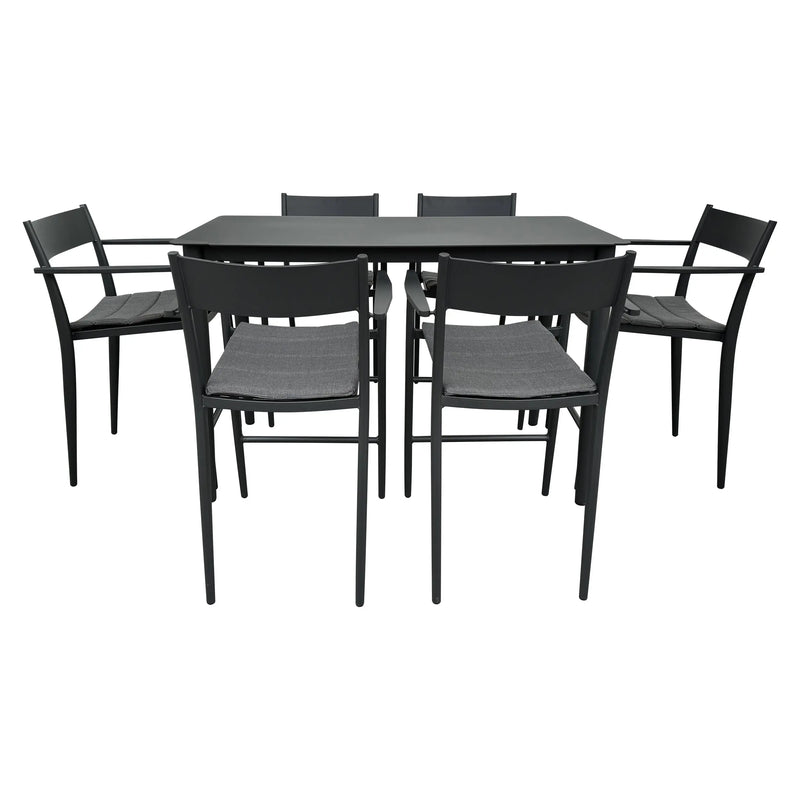 Cargue la imagen en el visor de la galería, Comedor Alto Color Negro Shakira con 6 sillas shakira CasaEaster