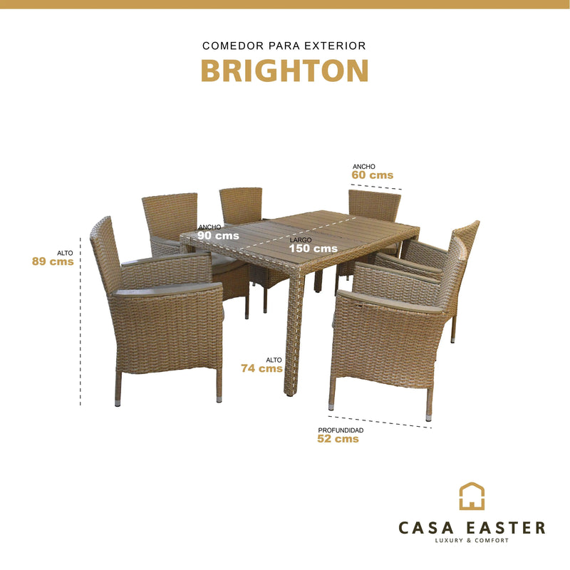 Cargue la imagen en el visor de la galería, Comedor Brigton Ratan -B152