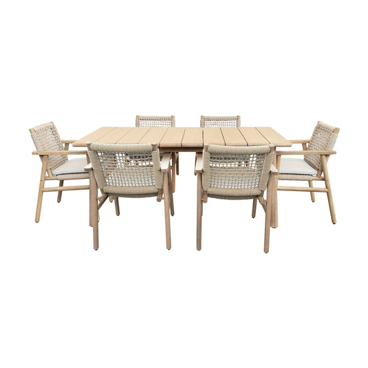 Comedor bajo de Madera 1.75 SOPHIE + 6 Sillas SOPHIE CasaEaster