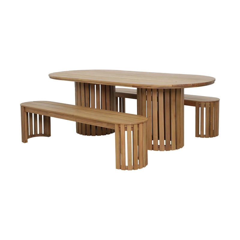 Cargue la imagen en el visor de la galería, Comedor de Madera Ovalado Bench CasaEaster