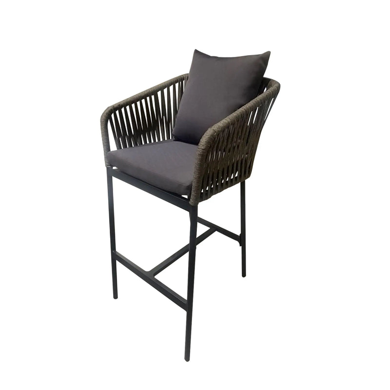 Cargue la imagen en el visor de la galería, Comedor de barra 1.3 M para Exterior o Jardin modelo Montville +4 Banco alto Kami