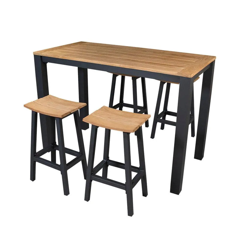 Cargue la imagen en el visor de la galería, Comedor de barra 1.5 M para Exterior o Jardin - Clay Alto Color Plata