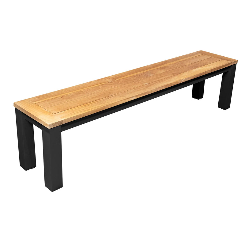 Cargue la imagen en el visor de la galería, Comedor para Exterior o Jardin 2.1 M Cargo + 5 Sillas Koshem + Banca Clay Larga Negro