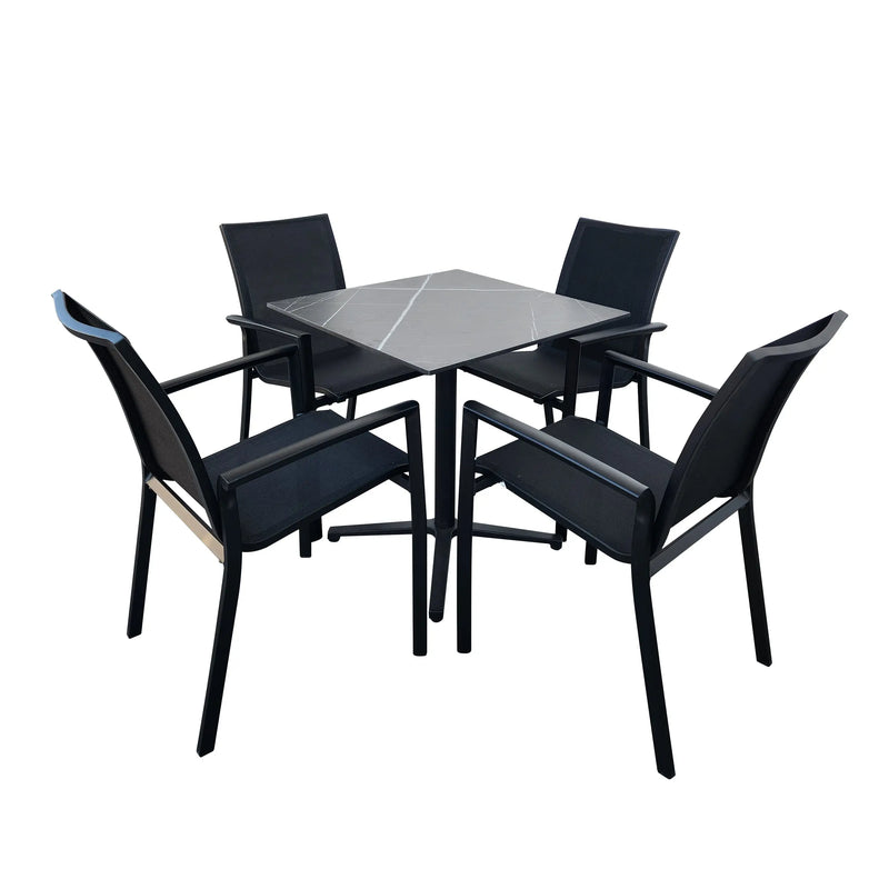 Cargue la imagen en el visor de la galería, Comedor para restaurante, con base plegable color Negro KOS-MA70-OBR-KOS-MA70-OBR CasaEaster