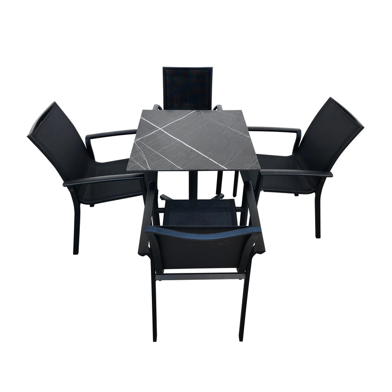 Cargue la imagen en el visor de la galería, Comedor para restaurante, con base plegable color Negro KOS-MA70-OBR-KOS-MA70-OBR CasaEaster