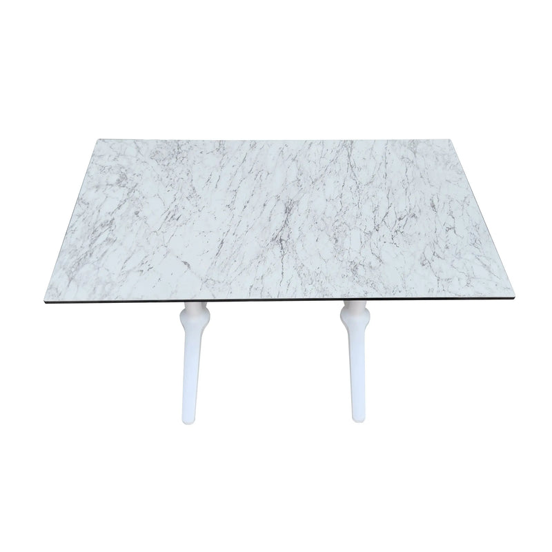 Cargue la imagen en el visor de la galería, Comedor para restaurante, con base plegable color blanco HERI-MAR120-EZ-HERI-MAR120-EZ CasaEaster