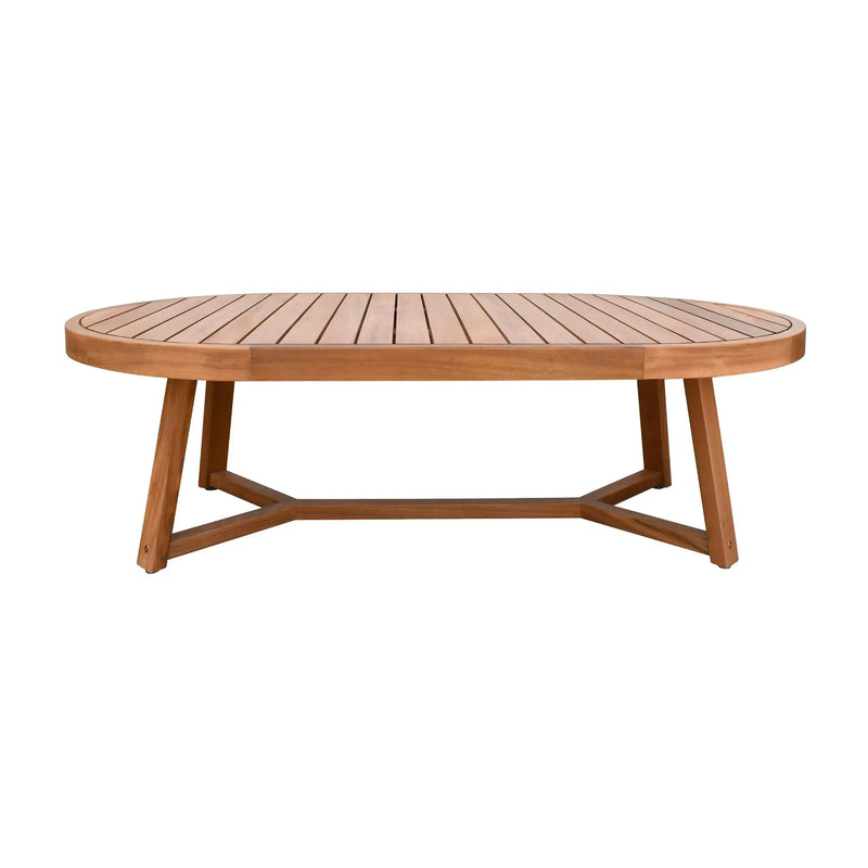 Cargue la imagen en el visor de la galería, Mesa De Centro Ovalada 1.3 M de Madera OVER-HUC29049