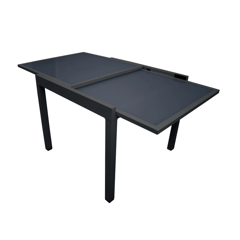 Cargue la imagen en el visor de la galería, Mesa De Comedor Expandible 90 cms / 1.8 M para interior y exterior de Aluminio Color Carbon MARQUINIO-HLT1