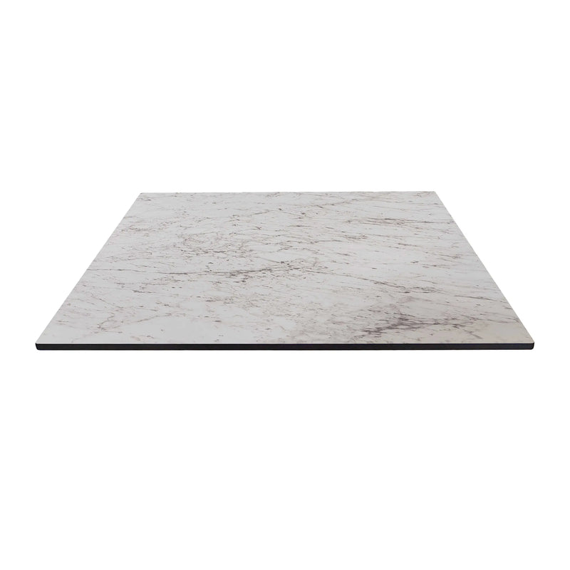 Cargue la imagen en el visor de la galería, Cubierta de mesa Laminado de Alta Presión HPL Color Blanco Jaspeado MARMOT-7389B-70X70 CasaEaster