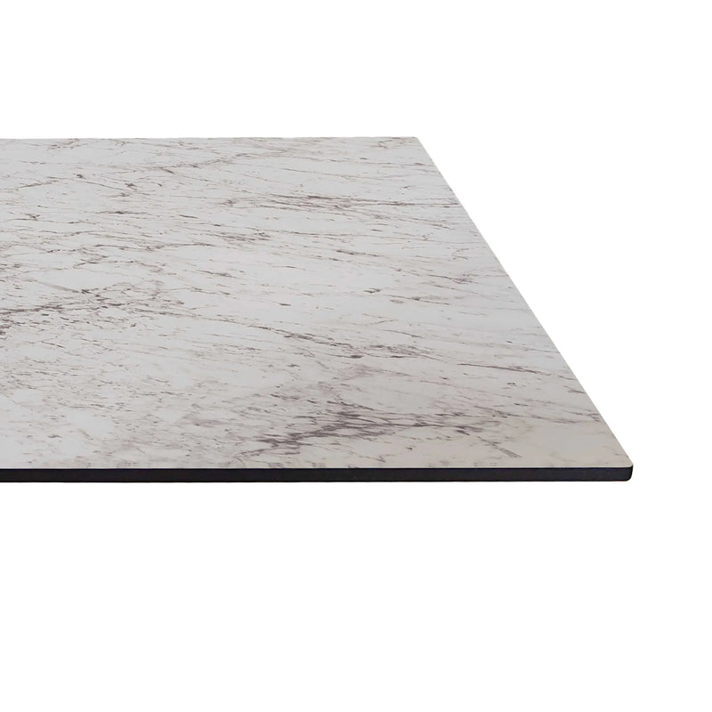 Cargue la imagen en el visor de la galería, Cubierta de mesa Laminado de Alta Presión HPL Color Blanco Jaspeado MARMOT-7389B-70X70 CasaEaster