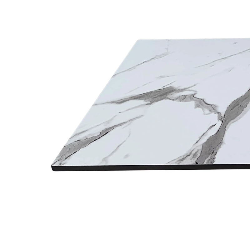 Cargue la imagen en el visor de la galería, Cubierta de mesa Laminado de Alta Presión HPL Color Blanco-MARMOT-70X70-7396E CasaEaster