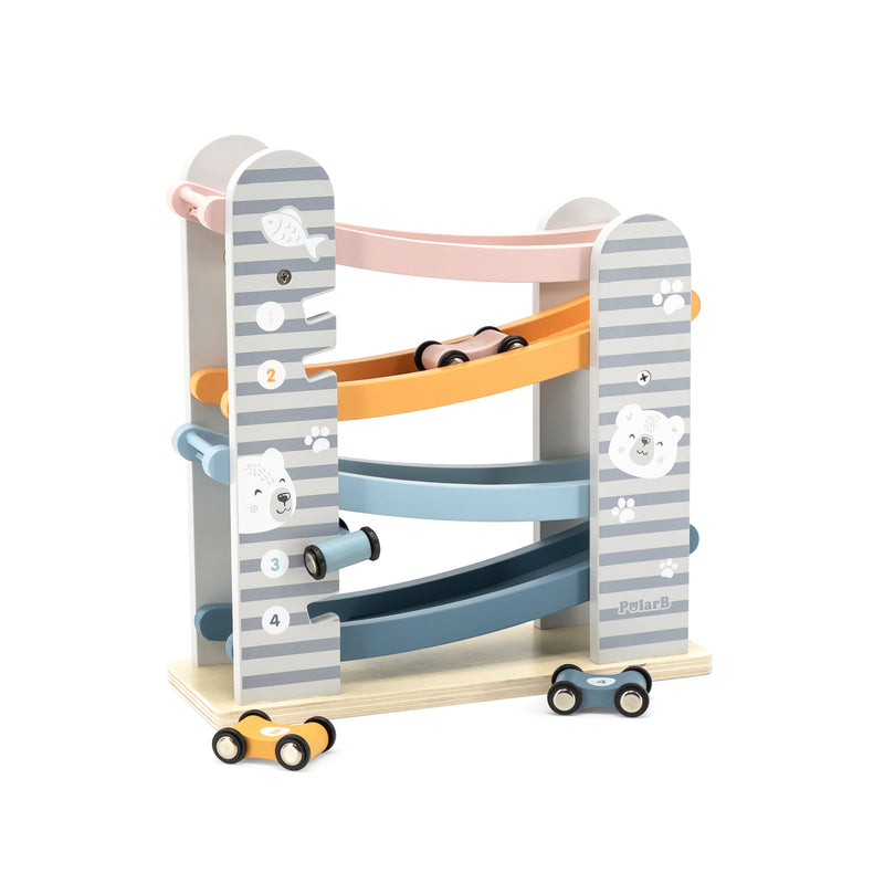 Cargue la imagen en el visor de la galería, Juego deslizador de coches de madera - 44013