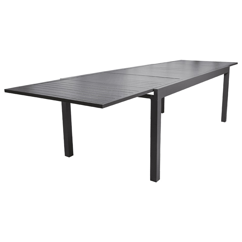 Cargue la imagen en el visor de la galería, Comedor de Aluminio color Carbon Doume 2 M / 3.2 M + 8 sillas Koshem color Carbon