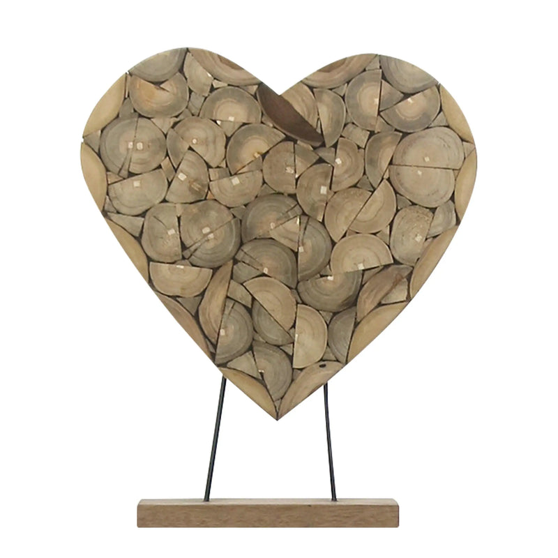 Cargue la imagen en el visor de la galería, Decoración de Corazones Juego de 3pz Natural -134370